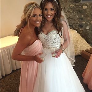Light pink bridesmaid dress